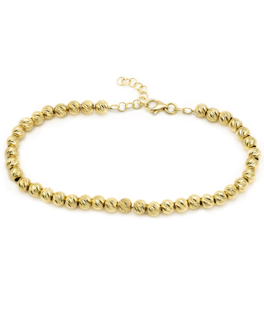 Armband mit beweglichen Kugeln 585er Gelbgold