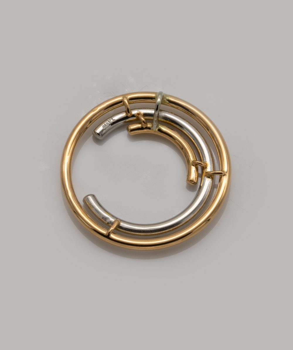 Anhänger mit Diamanten 750er Gold, 950er Platin
