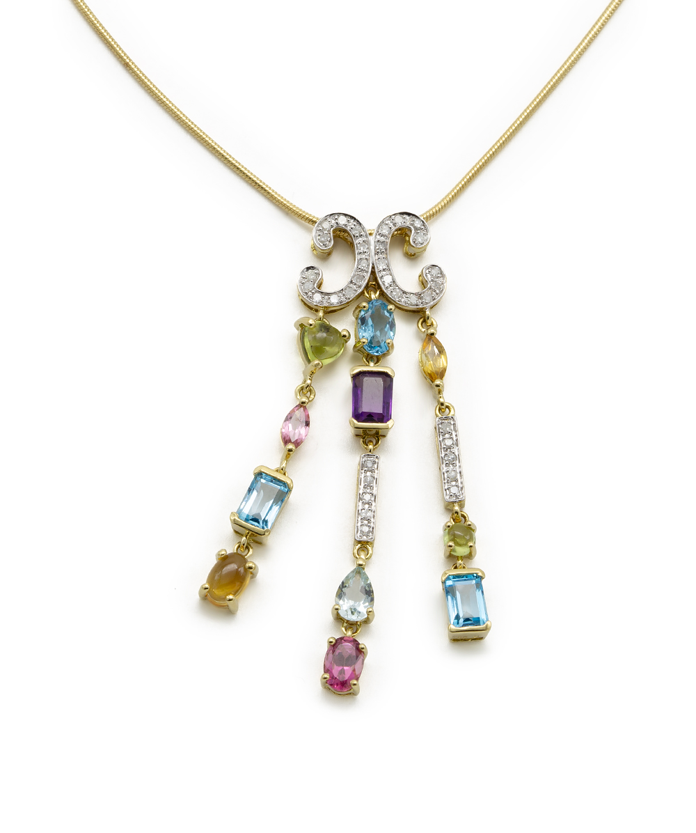 Halskette Multi Brillant 750er Gold bicolor 