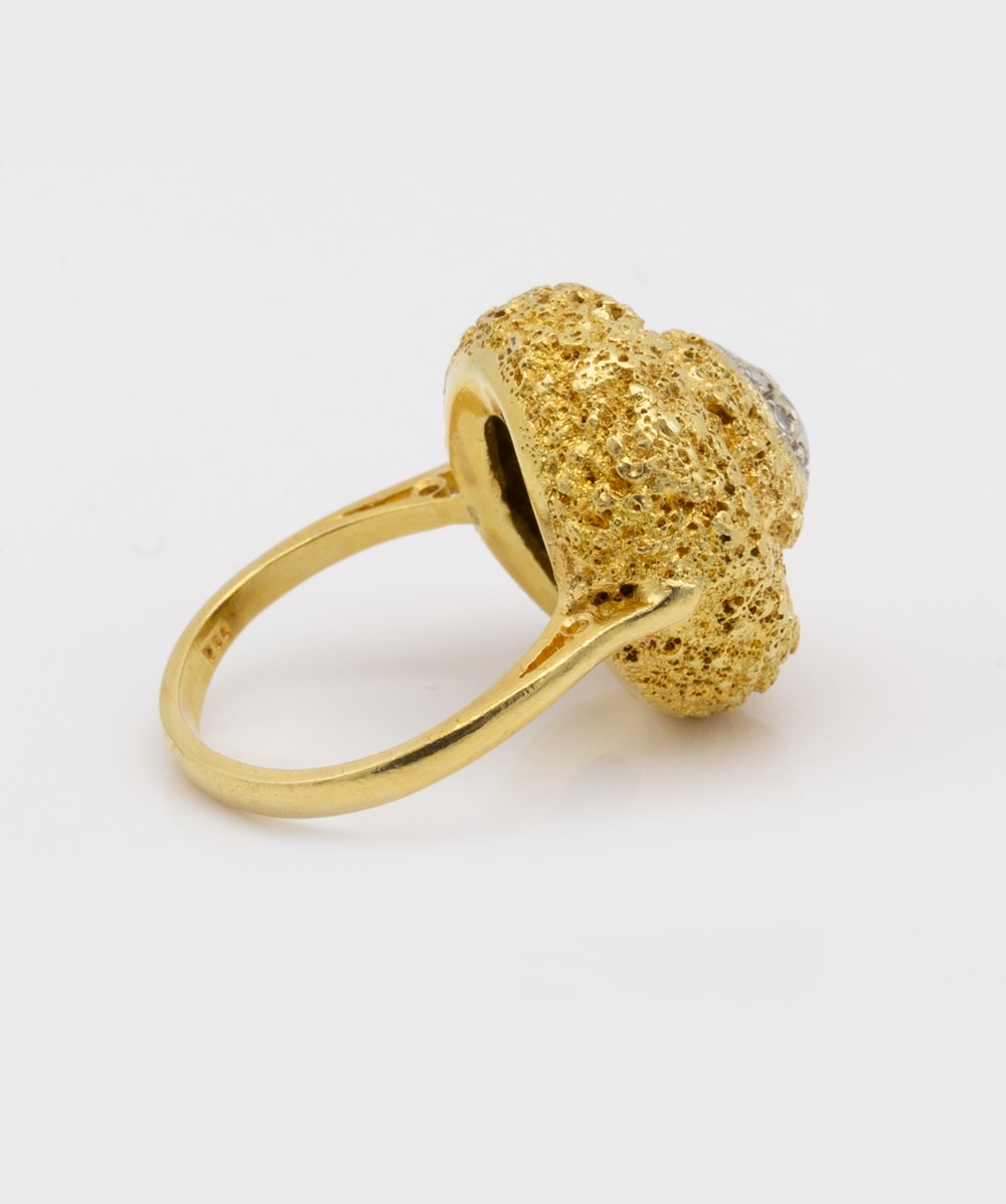 Ring mit Brillanten 750er Gold bicolor