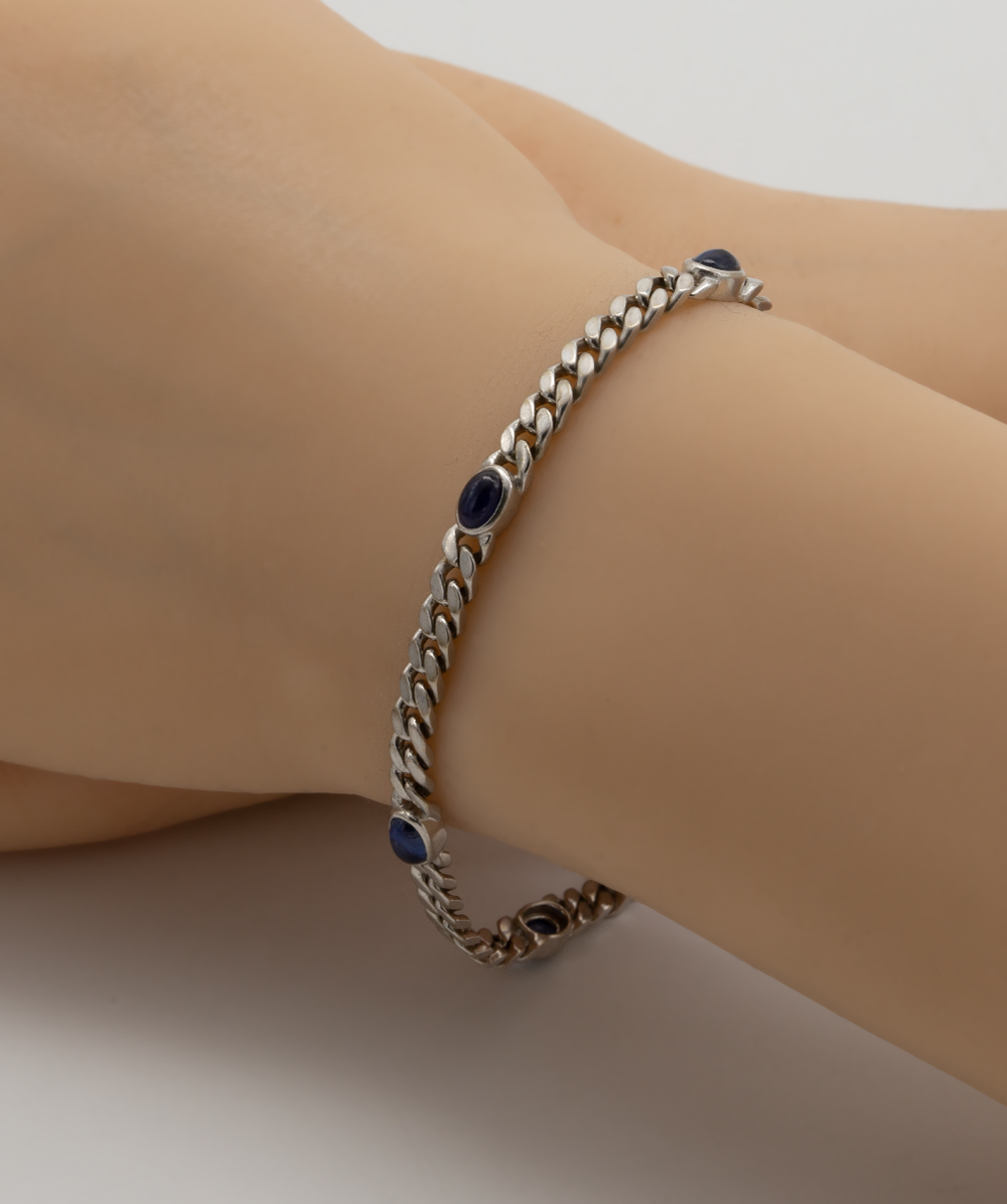 Armband mit Farbsteinen 585er Weißgold