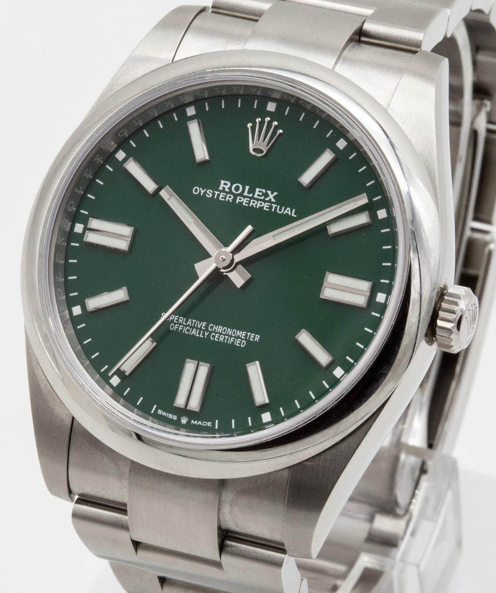 Rolex Oyster Perpetual Grün 41mm Ref: 124300