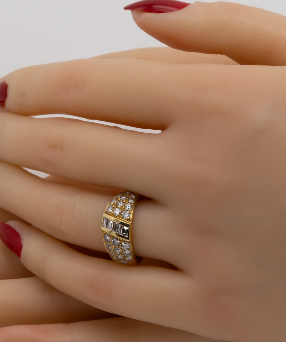 Ring mit Brillanten 750er Gelbgold
