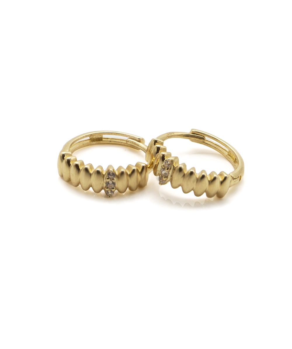Creolen mit Zirkonia 333er Gelbgold