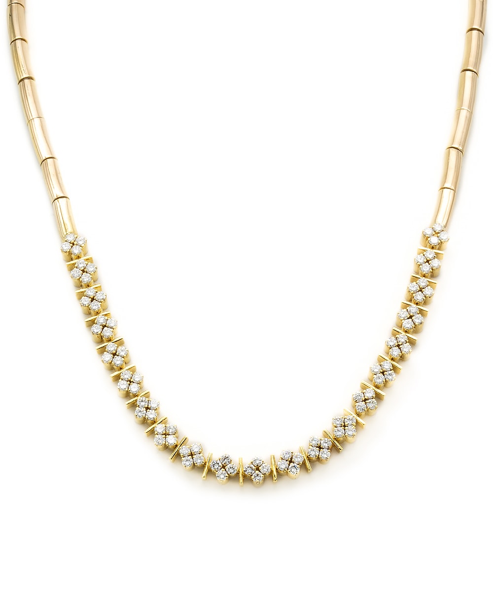 Collier mit Brillanten 750er Gold Bicolor
