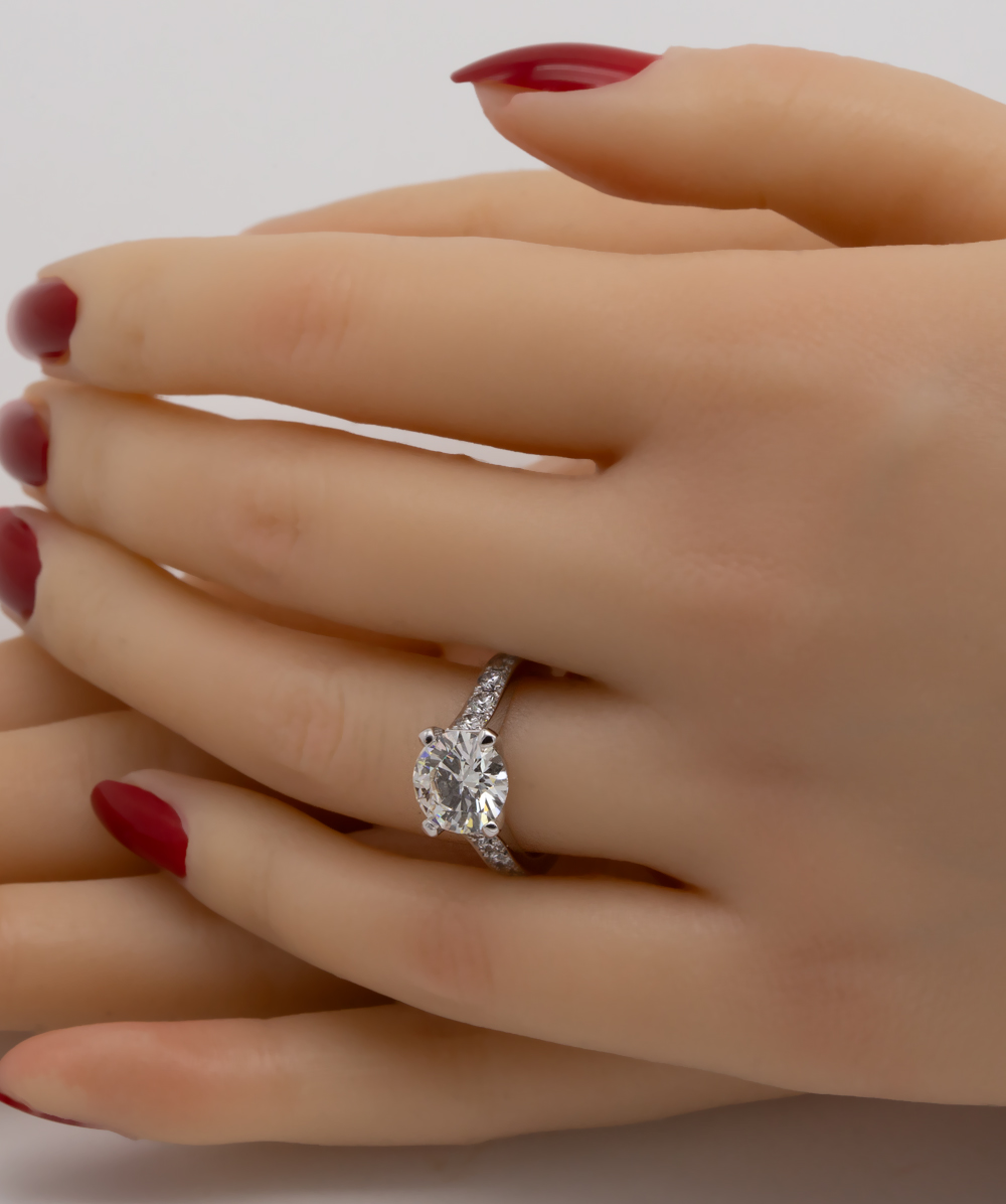 Ring mit Brillanten 750er Weißgold