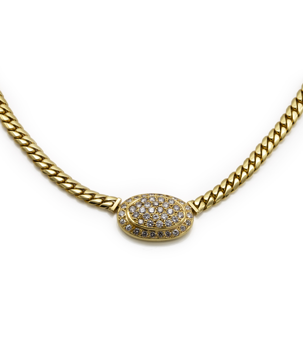 Collier mit Brillanten 585er Gelbgold