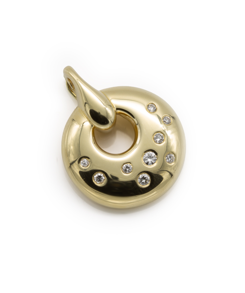 Clip-Anhänger mit Brillanten 585er Gelbgold