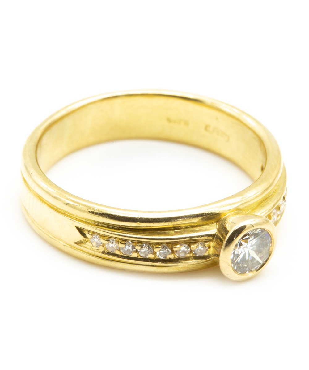 Ring mit Diamanten und Brillanten 750er Gold