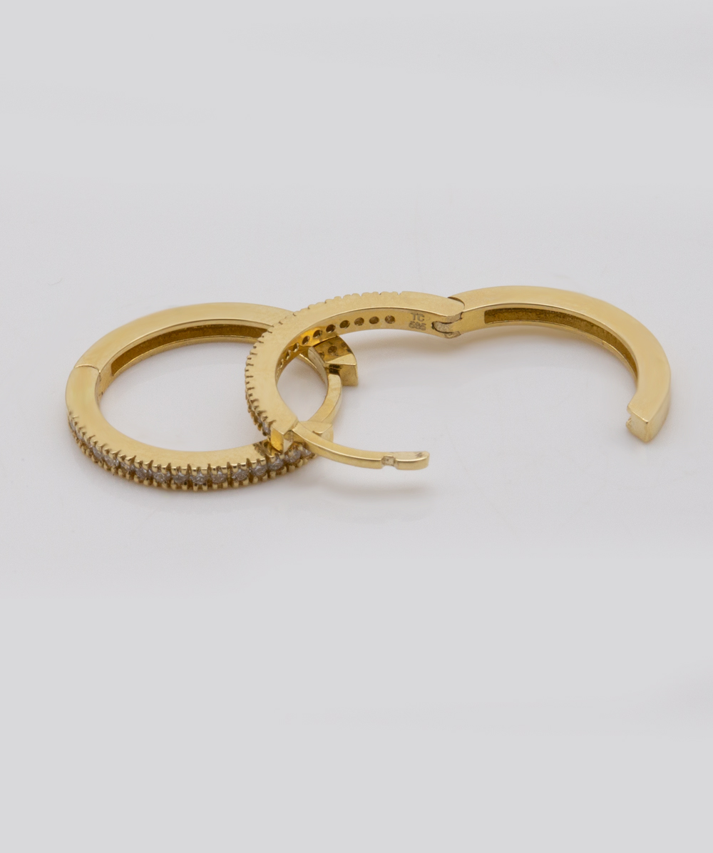 Brillant Creolen 585er Gelbgold