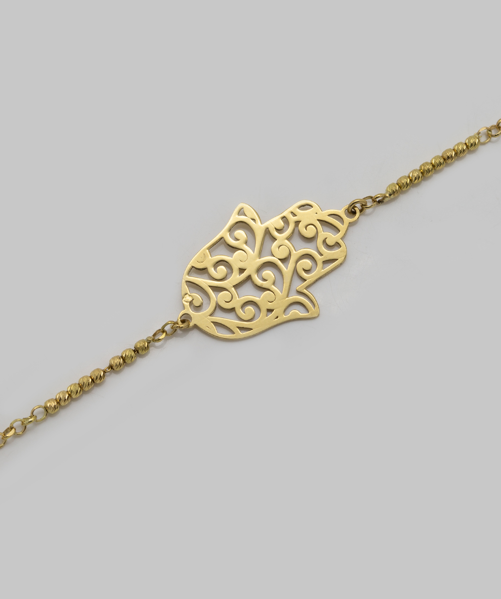 Armband Fatimas Hand 750er Gelbgold