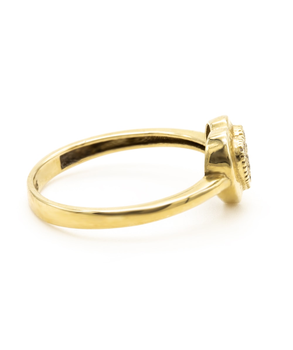 585er Gold Ring Herz  mit Zirkonia