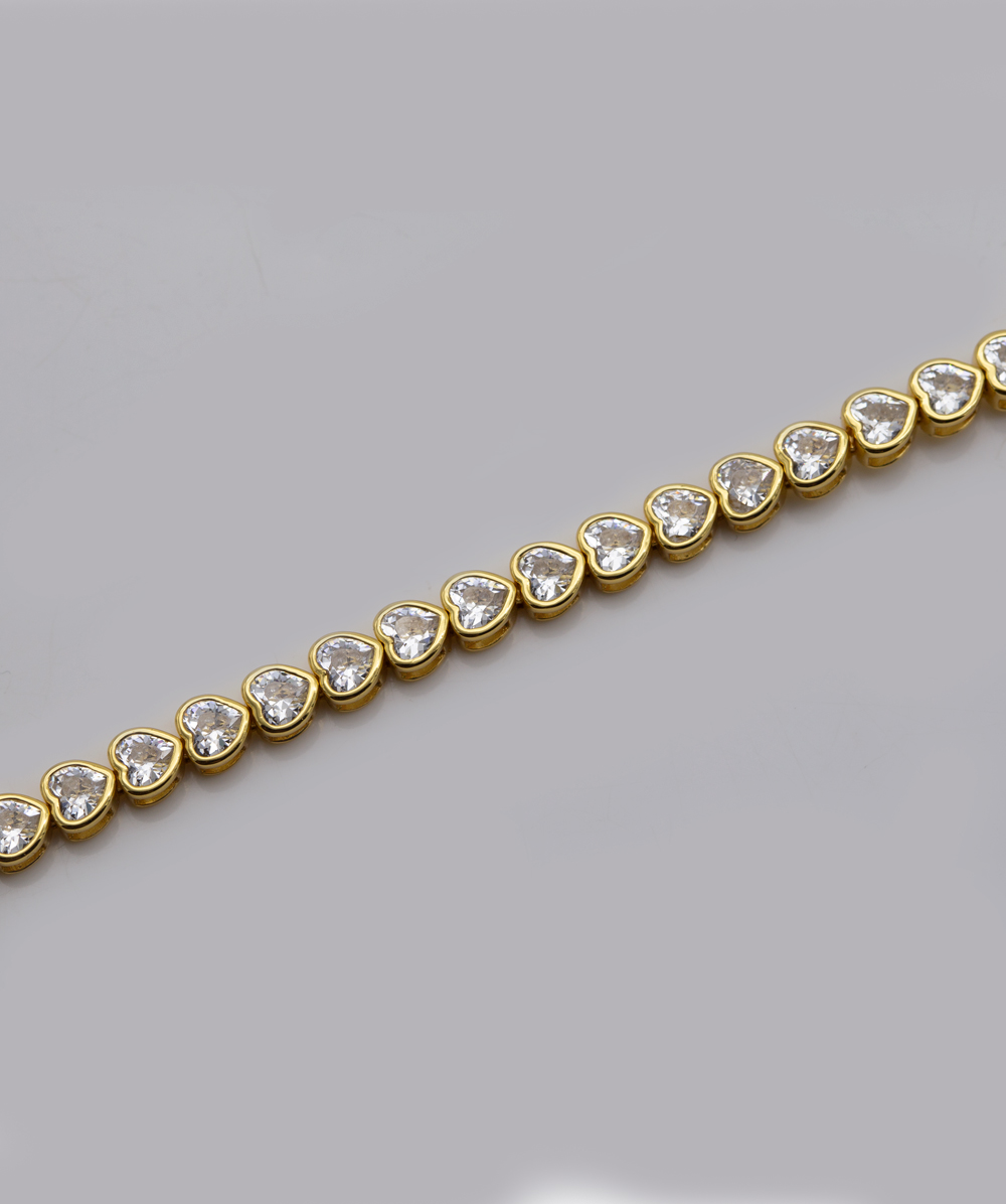 Tennisarmband 925er Silber vergoldet - Alternative View