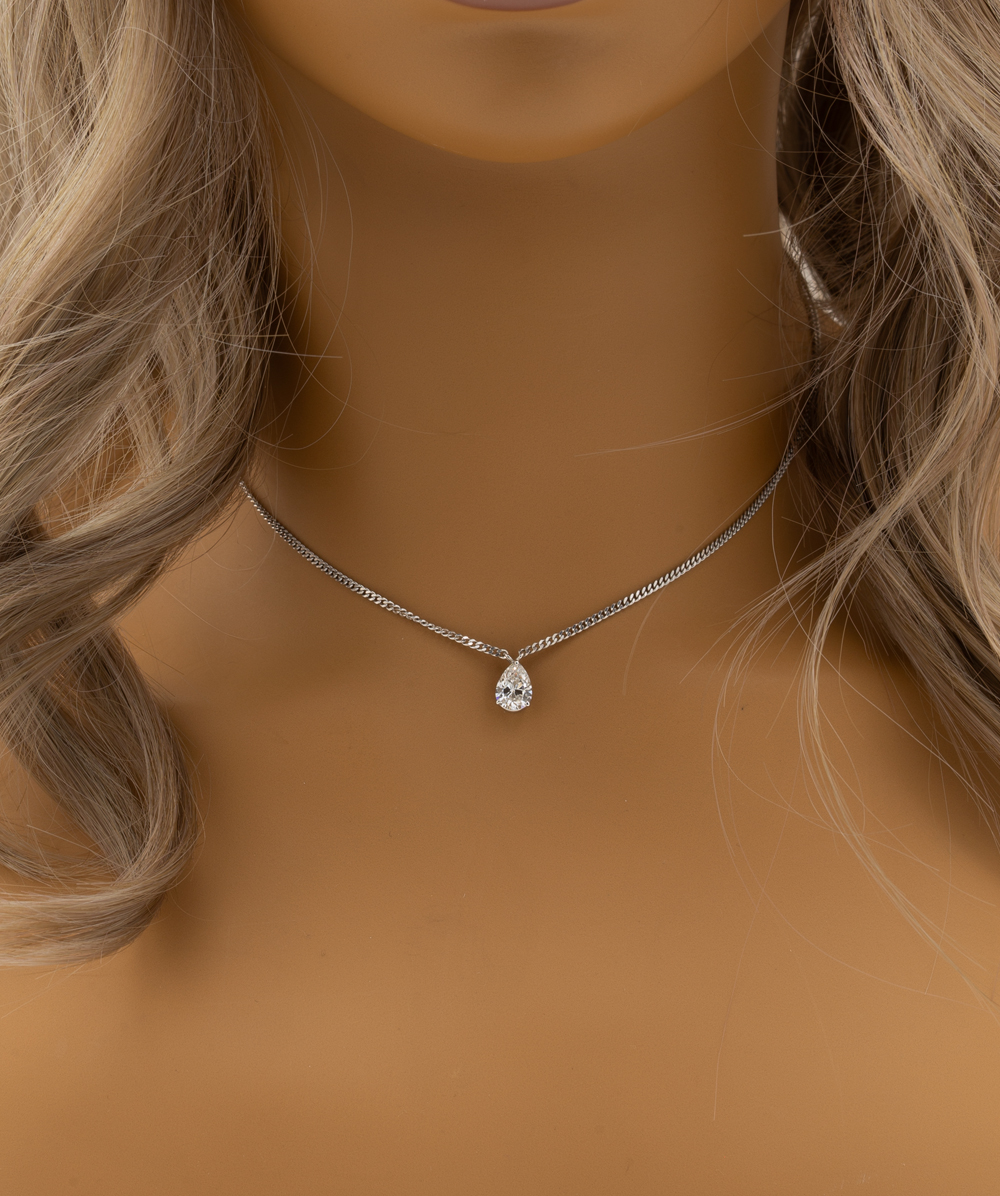 Collier mit Diamant 585er Weißgold