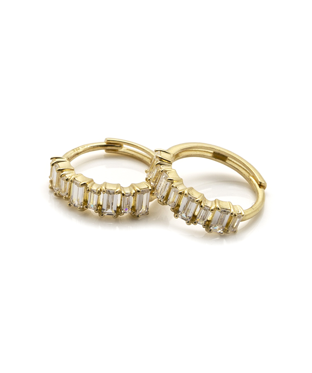 Creolen mit Zirkonia 333er Gelbgold
