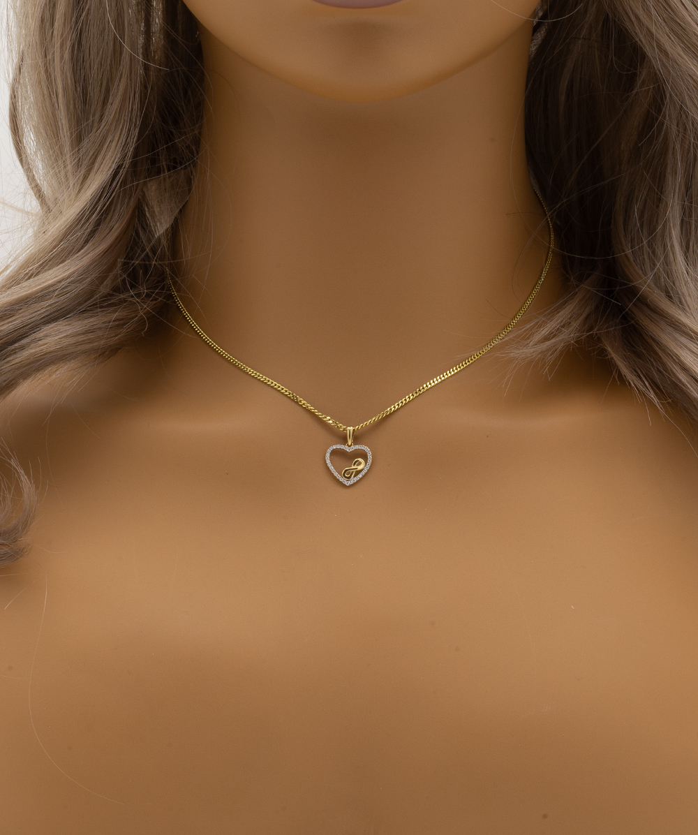 Herzanhänger mit Zirkonia 375er Gelbgold