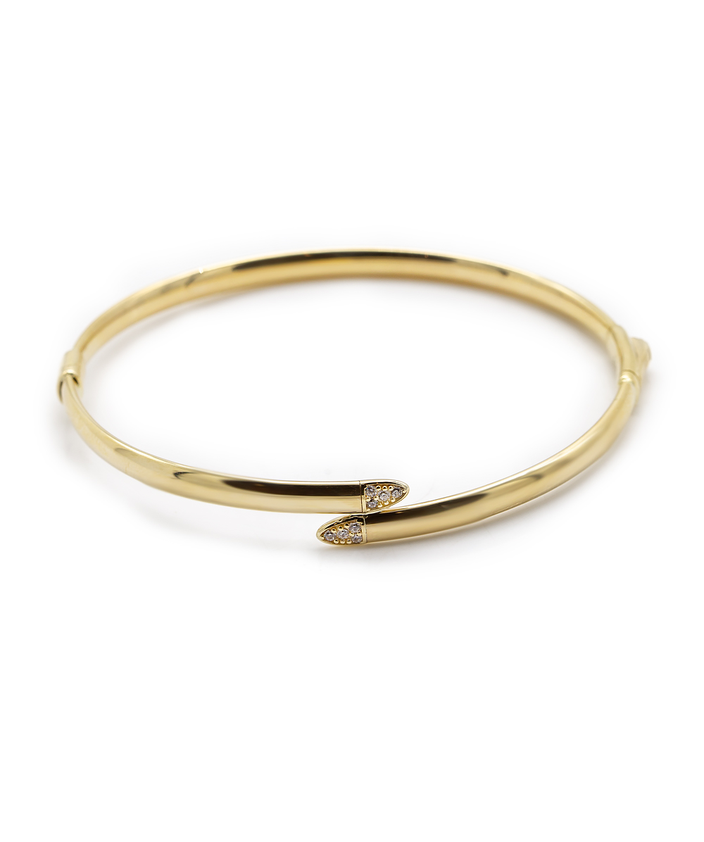 Armspange mit Zirkonia 333er Gelbgold