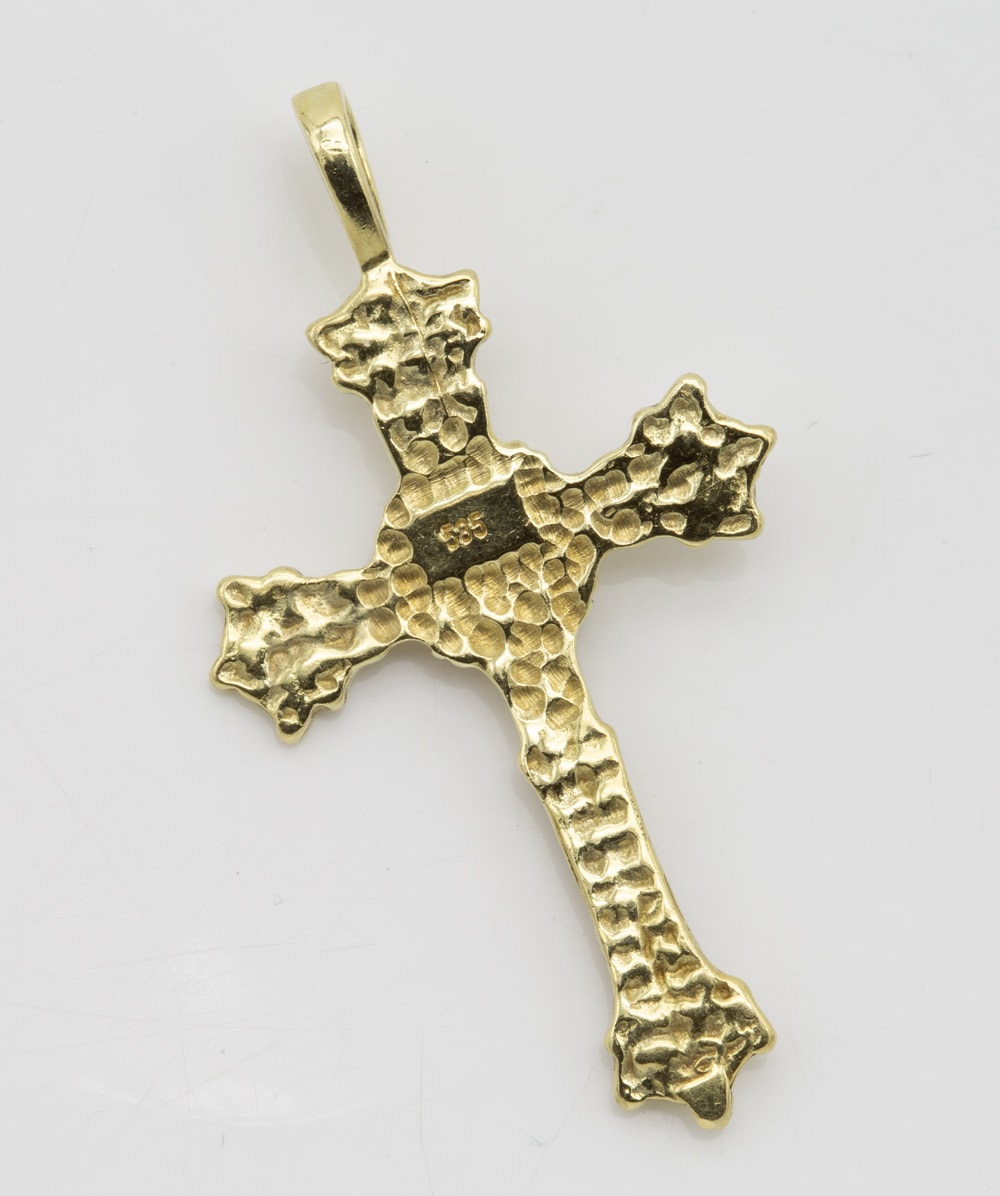 Kreuzanhänger 585er Gelbgold