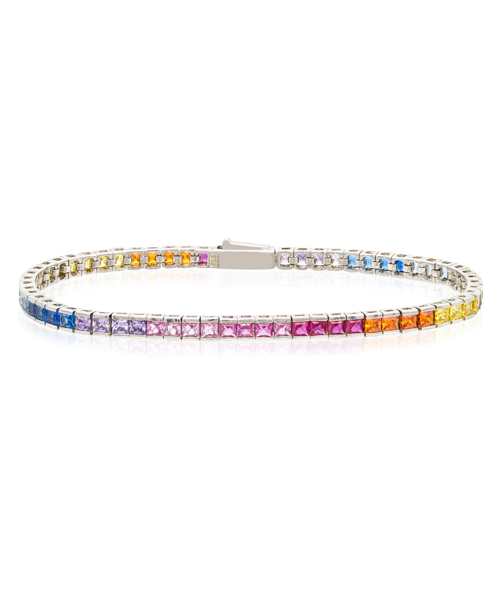 Armband Zirkonia multicolour 925er Silber
