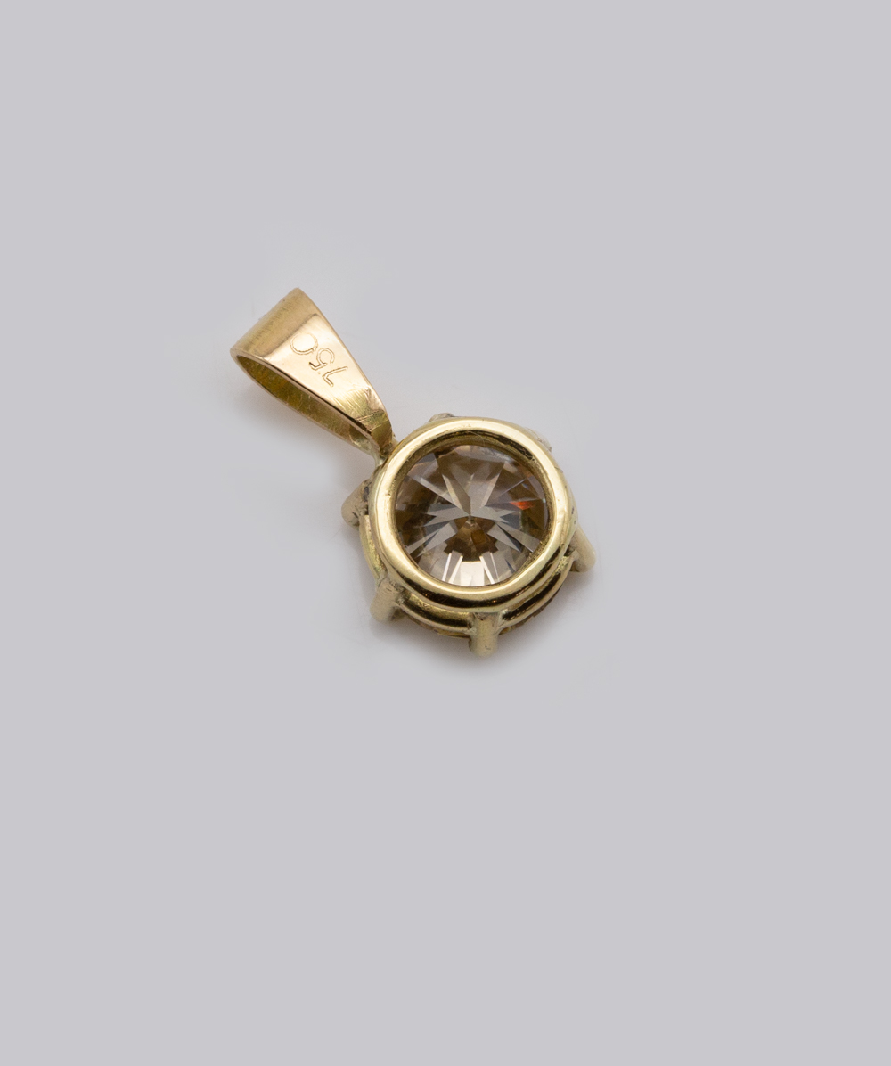 Anhänger mit Brillantsolitär 750er Gelbgold