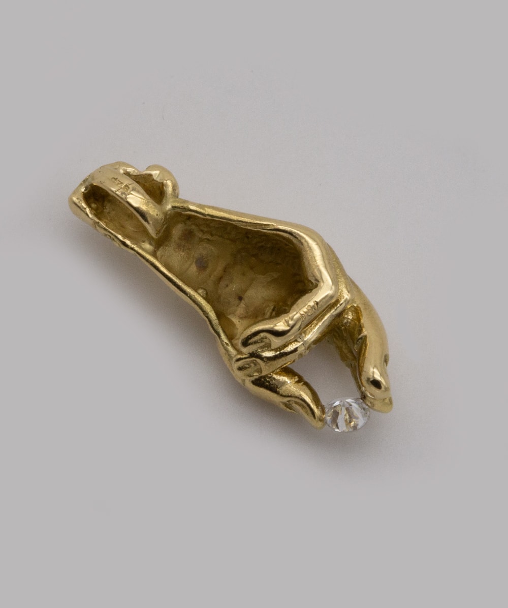 Anhänger mit Brillanten 750er Gelbgold 