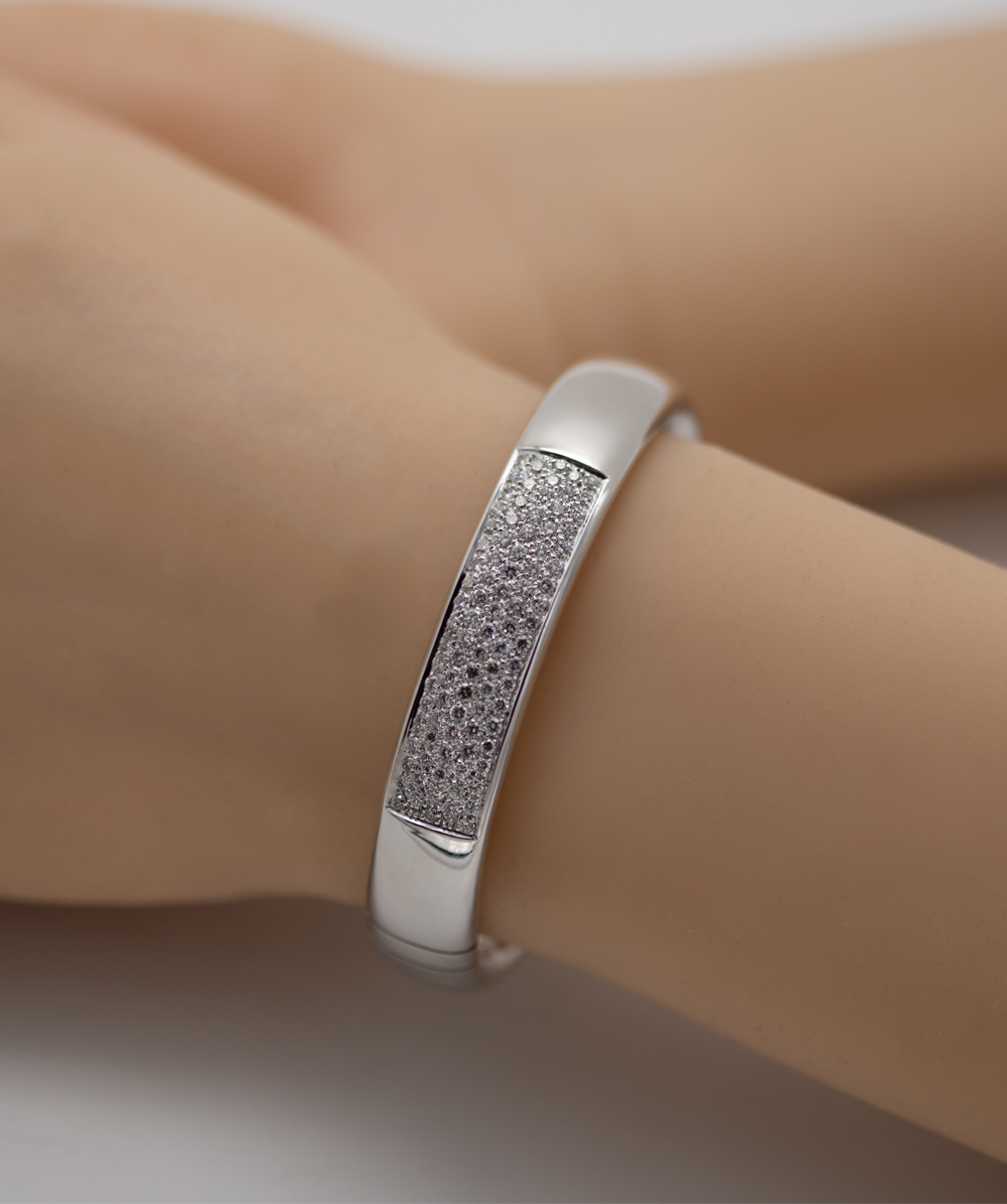 Armreif mit Brillanten 750er Weißgold