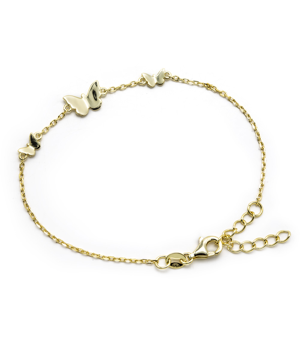 Armband Schmetterlinge 925er Silber vergoldet