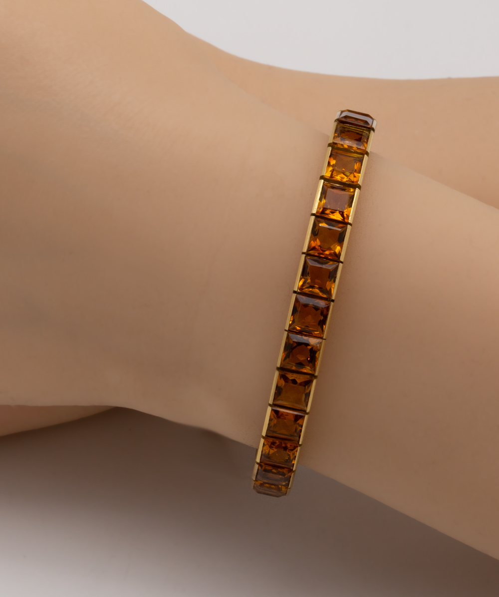 Armband mit Topas 800er Gelbgold