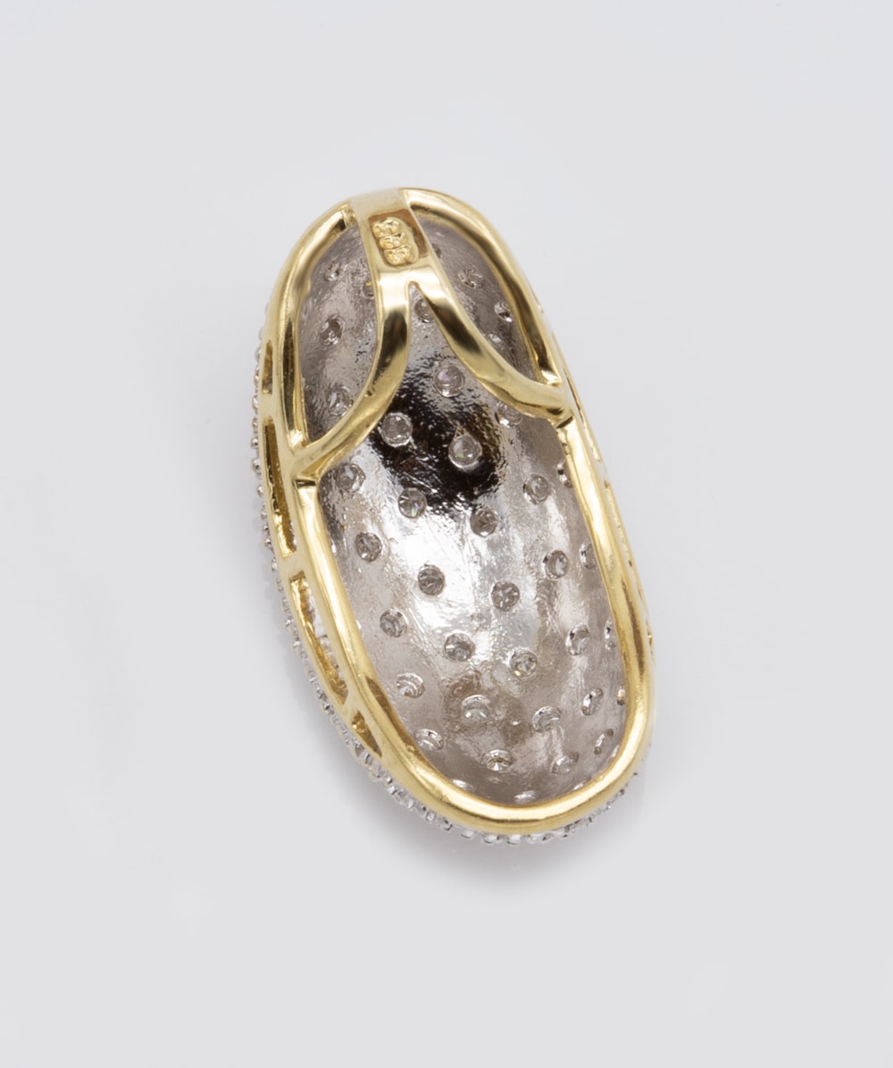 Anhänger mit Diamanten 585er Gold bicolor