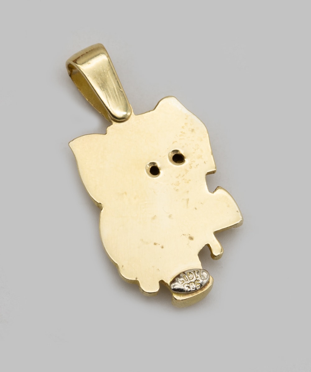 Anhänger Elefant mit Zirkonia 585er Gelbgold