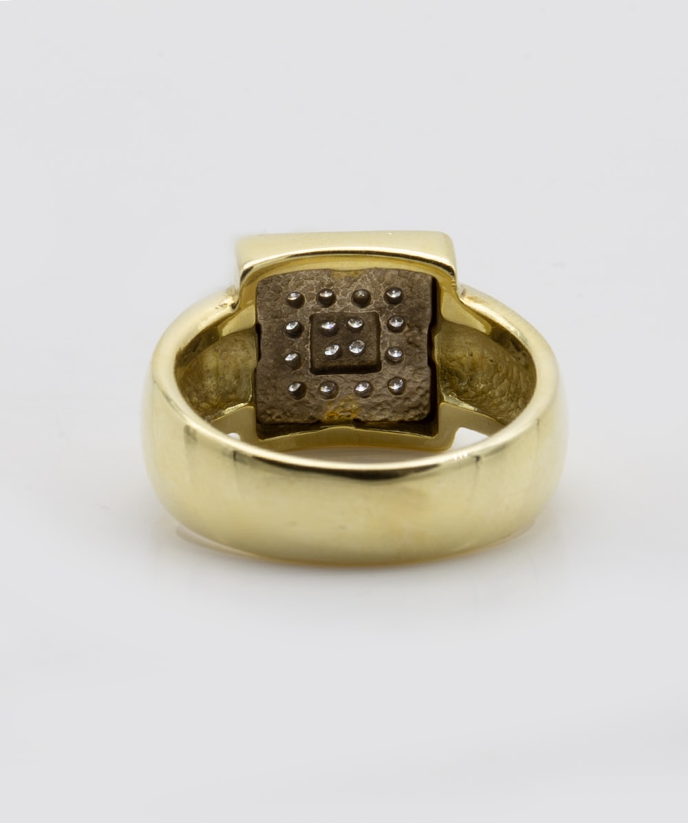 Ring mit Brillanten 585er Gold bicolor