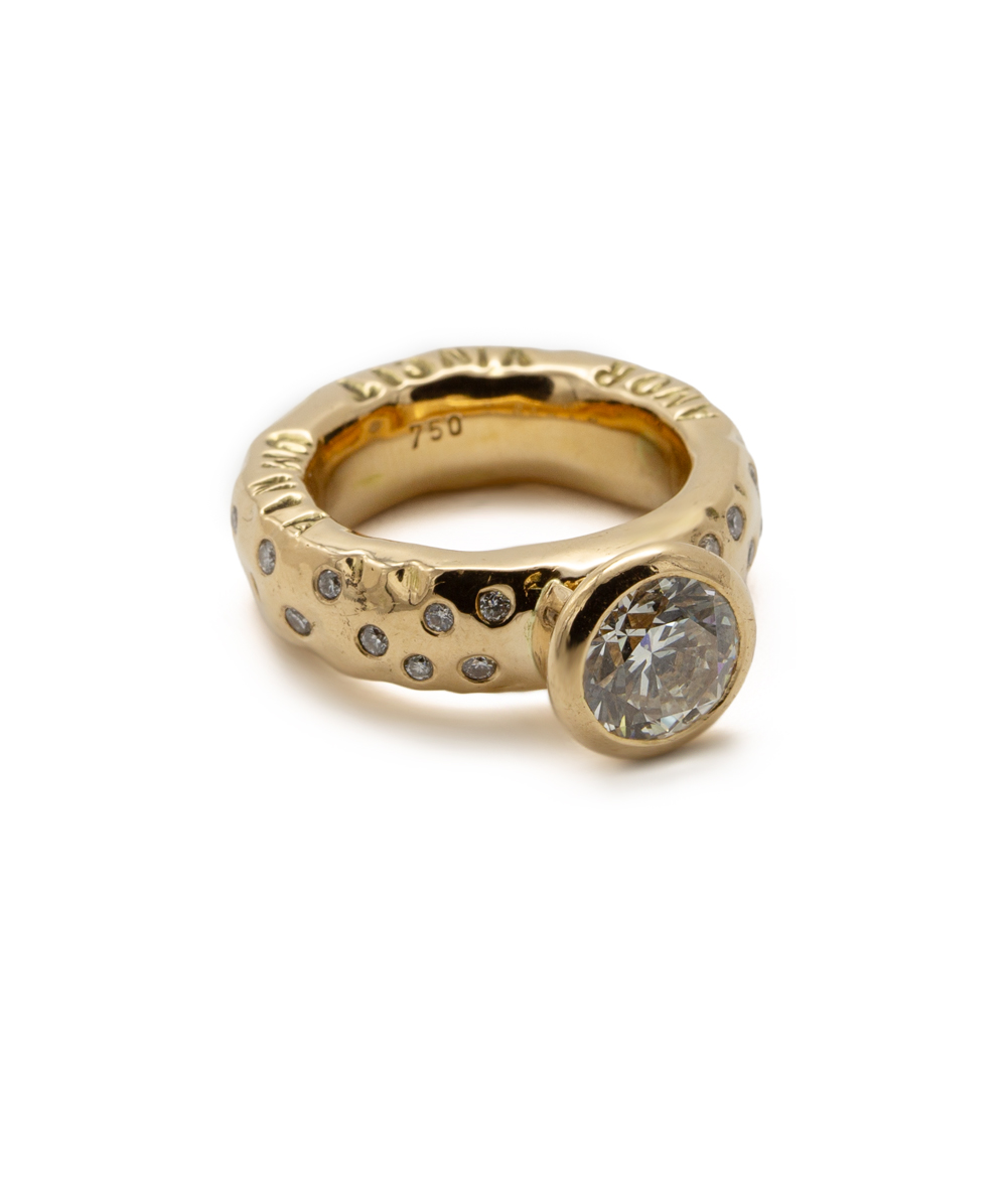Ring mit Brillanten 750er Gelbgold 