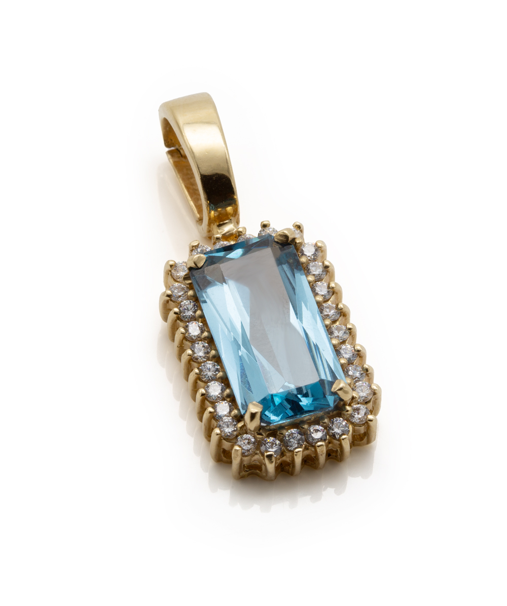 Anhänger mit Zirkonia 585er Gelbgold
