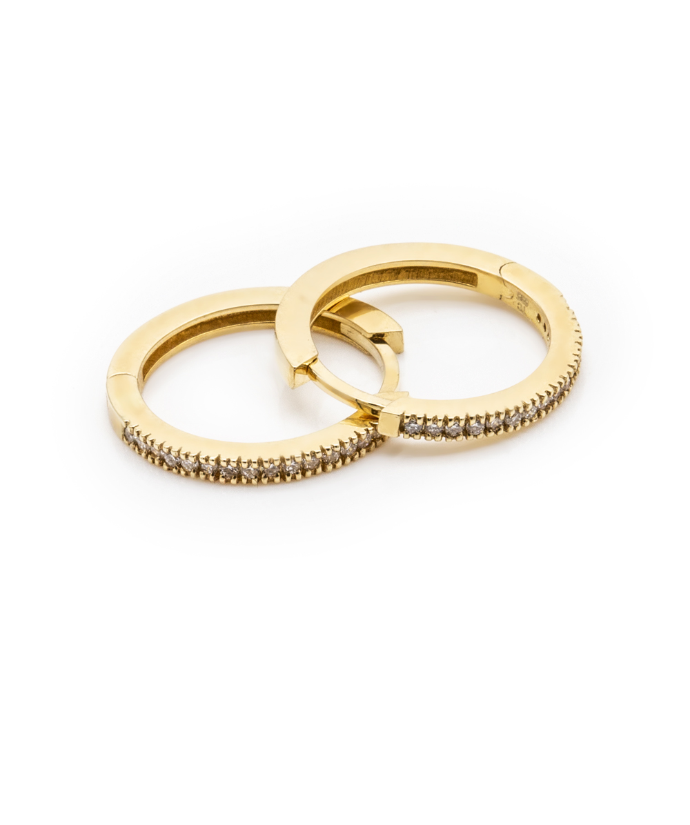 Brillant Creolen 585er Gelbgold