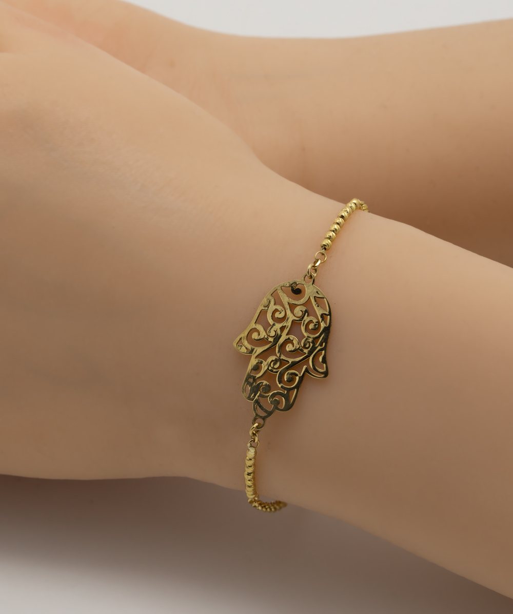Armband Fatimas Hand 750er Gelbgold