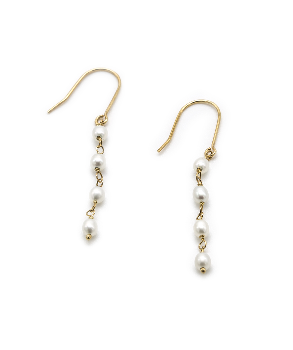 Ohrhänger mit Zuchtperlen 375er Gelbgold