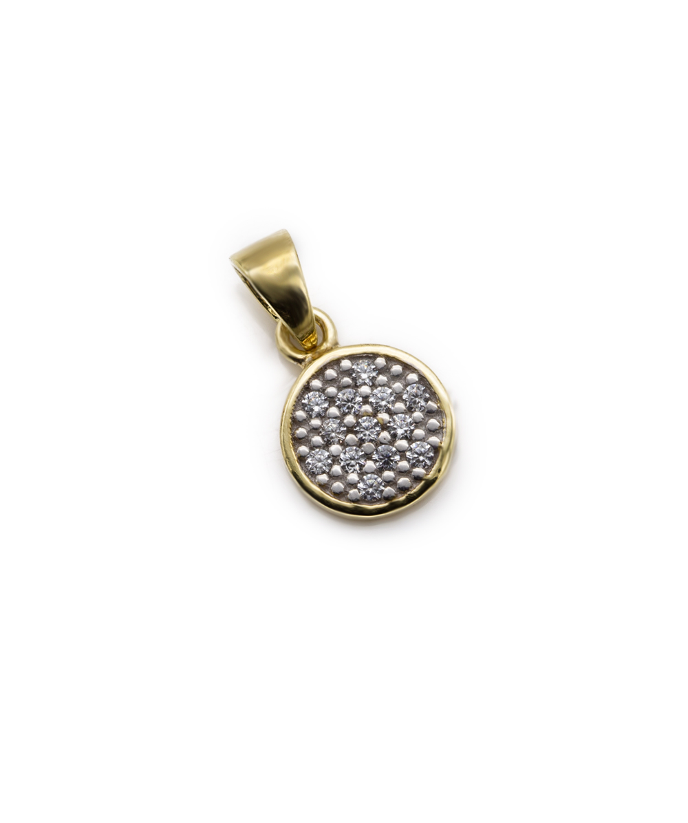 Anhänger mit Zirkonia 925er Silber vergoldet