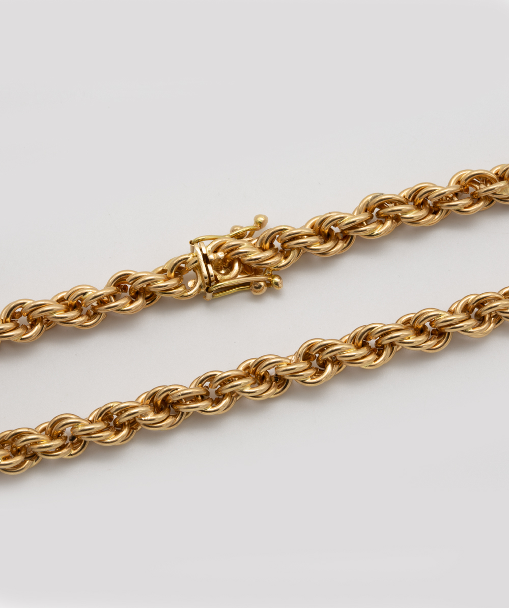 Halskette massiv 750er Gelbgold