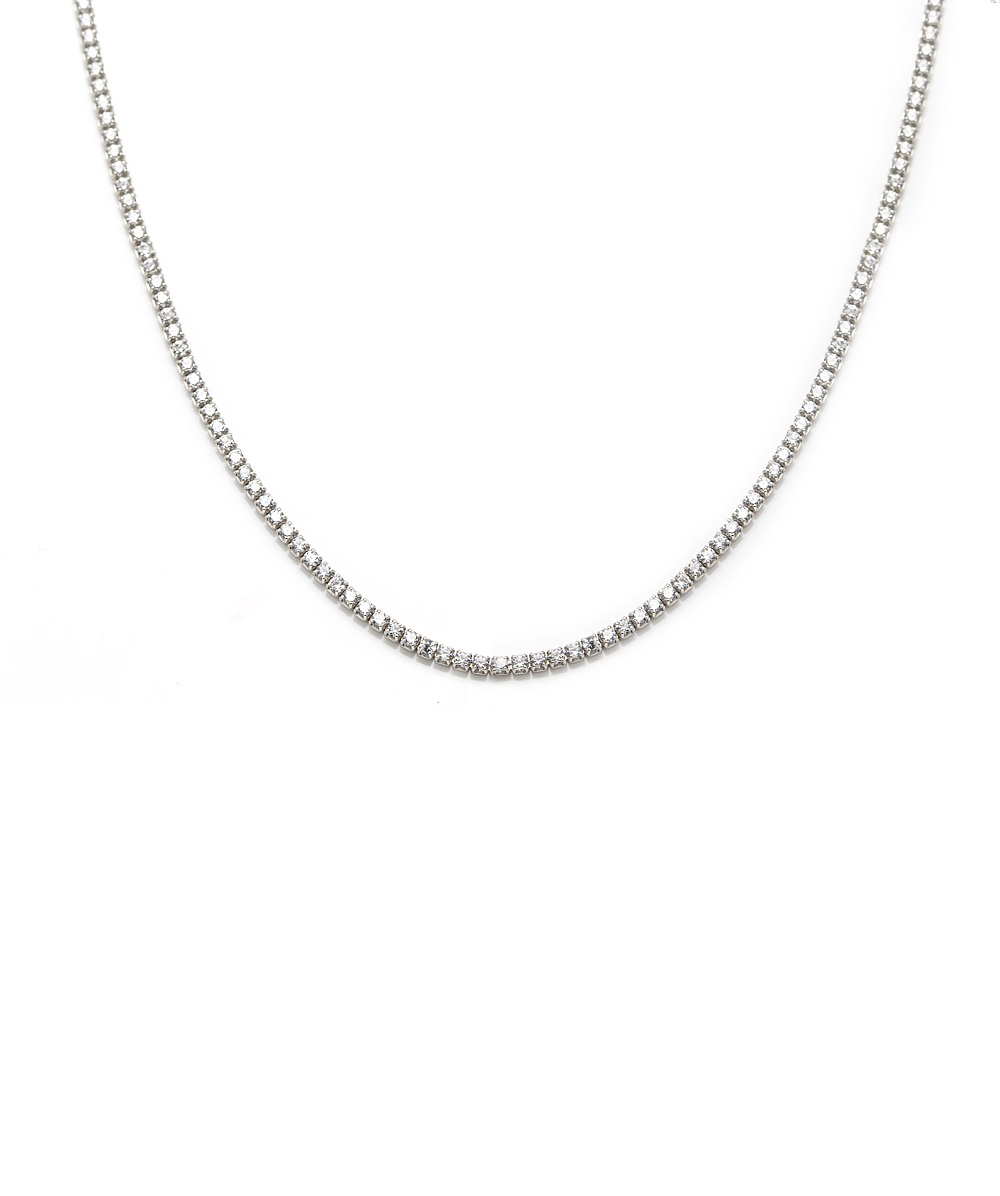 Tenniskette mit Zirkonia 925er Silber