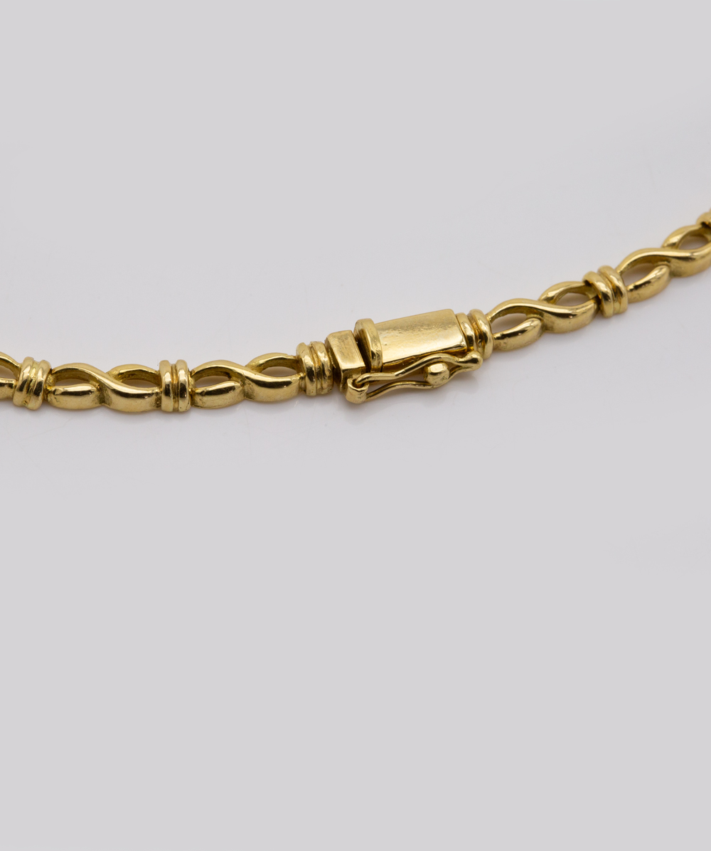 Collier mit Brillantsolitär 750er Gold bicolor