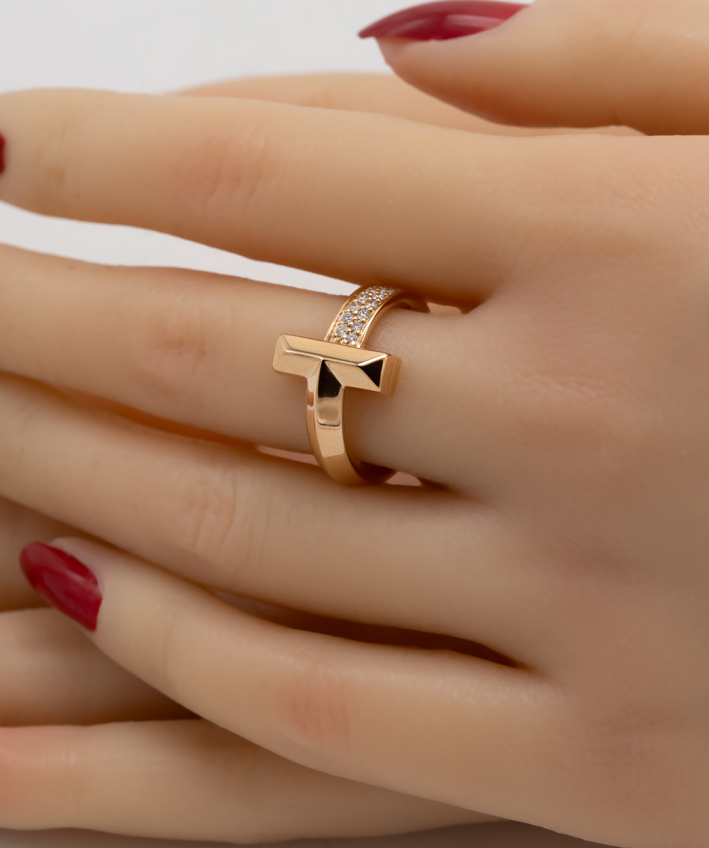 Brillantring Tiffany Co. T-One 750er Gold 