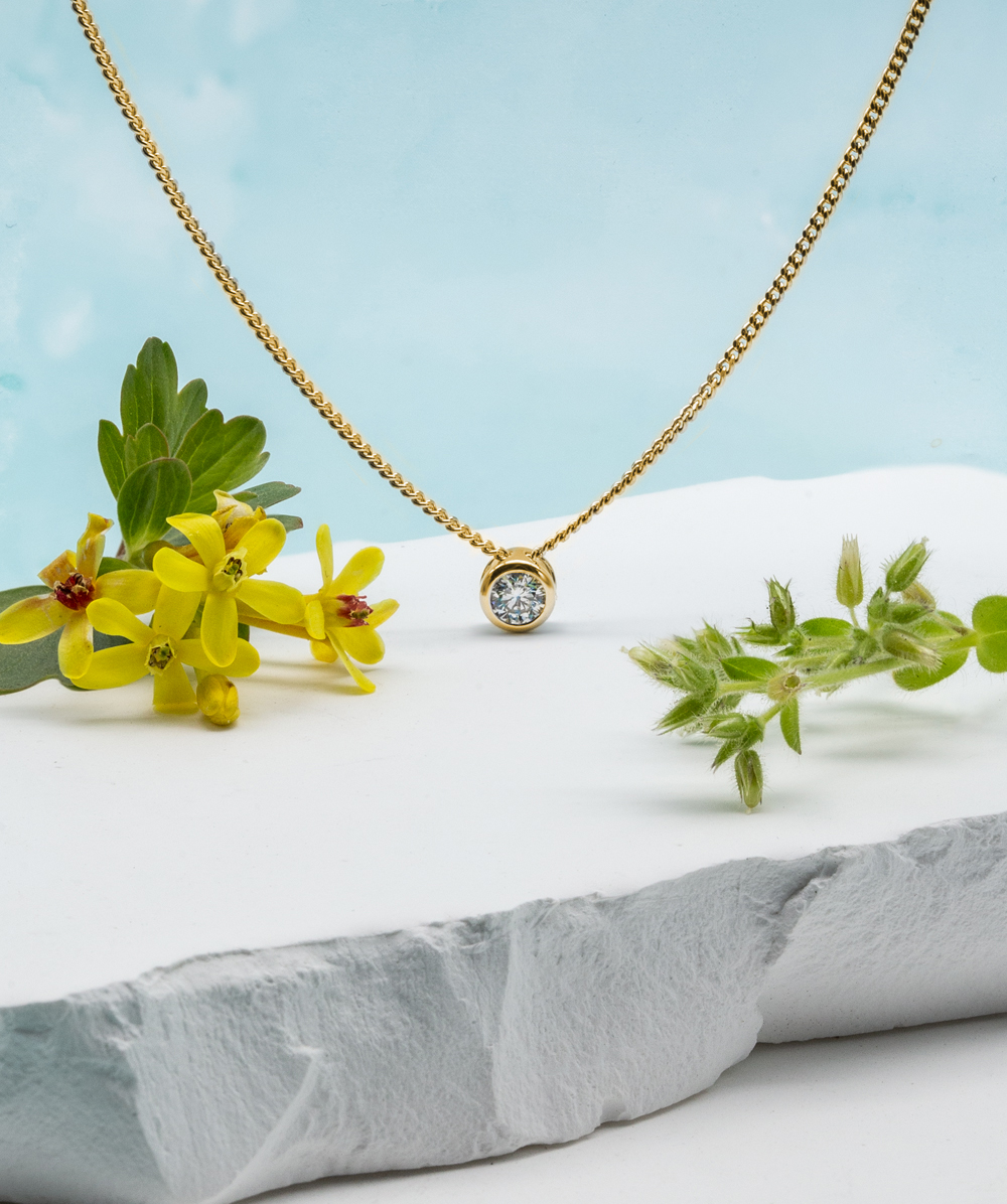 Anhänger Brillantsolitär 585er Gelbgold