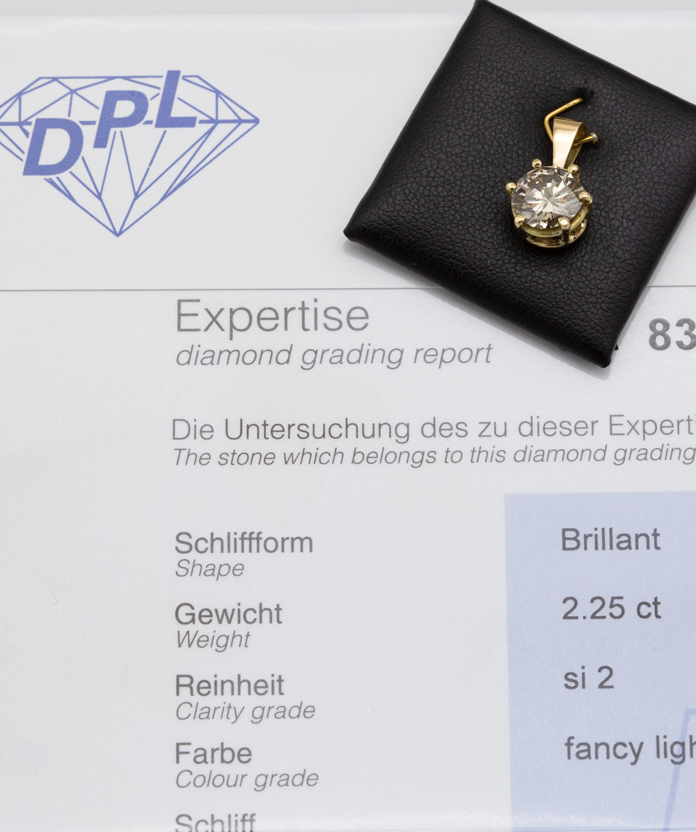 Anhänger mit Brillantsolitär 750er Gelbgold