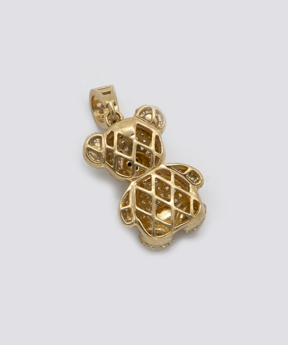 Anhänger Teddybär mit Zirkonia 585er Gelbgold - Alternative View