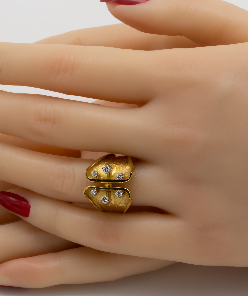 Ring mit Brillanten 750er Gelbgold