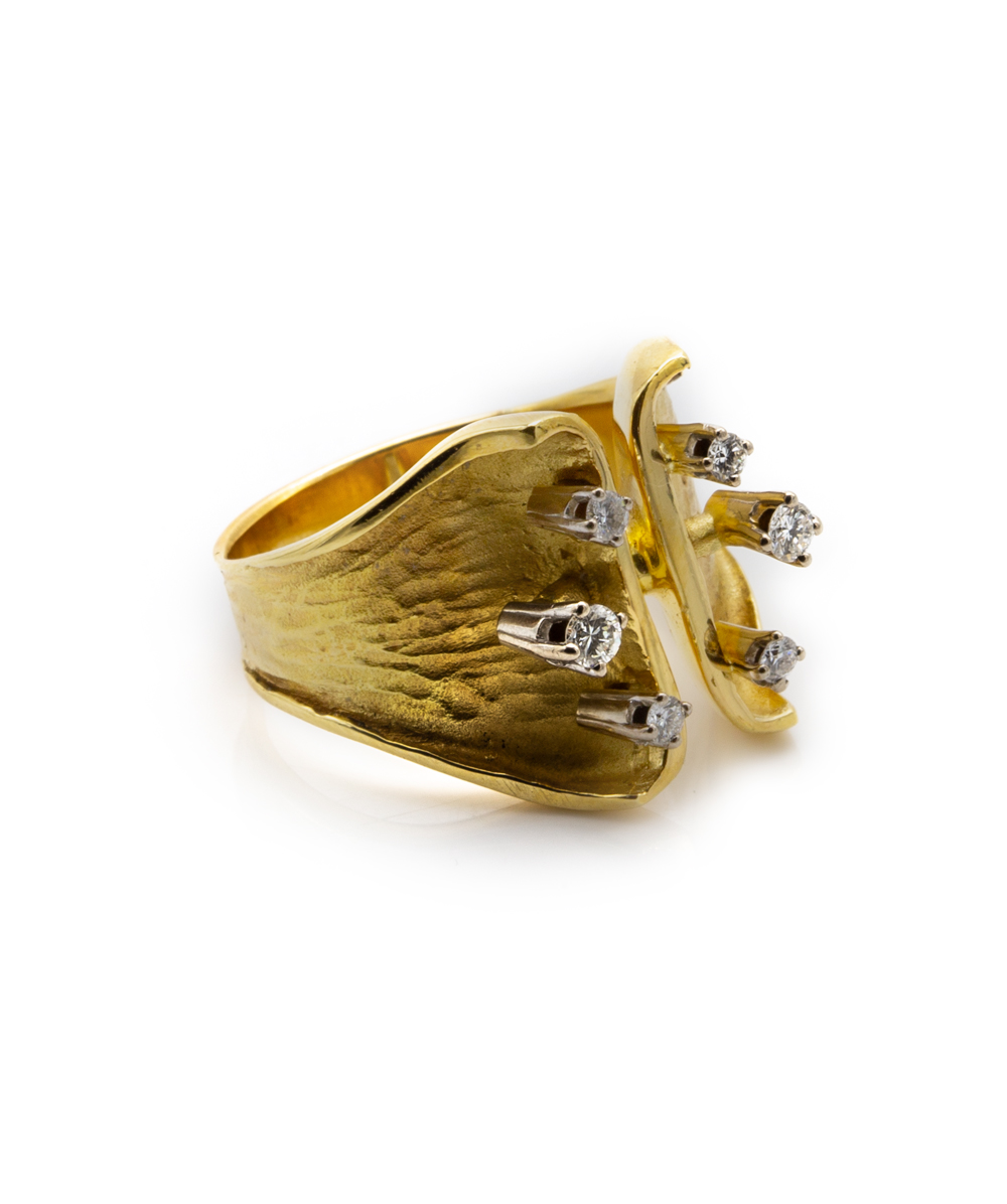 Ring mit Brillanten 750er Gelbgold