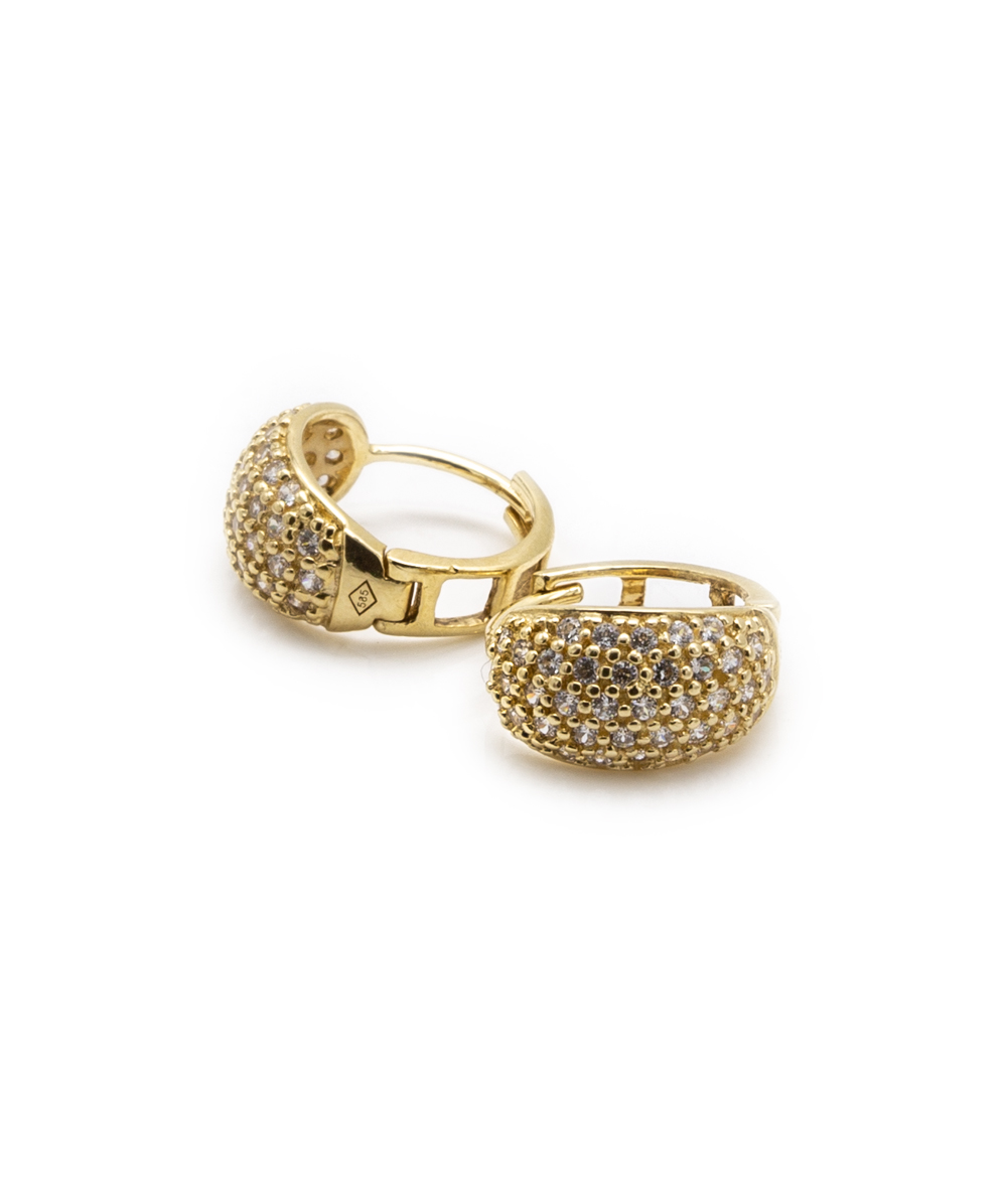 Creolen mit Zirkonia 585er Gelbgold