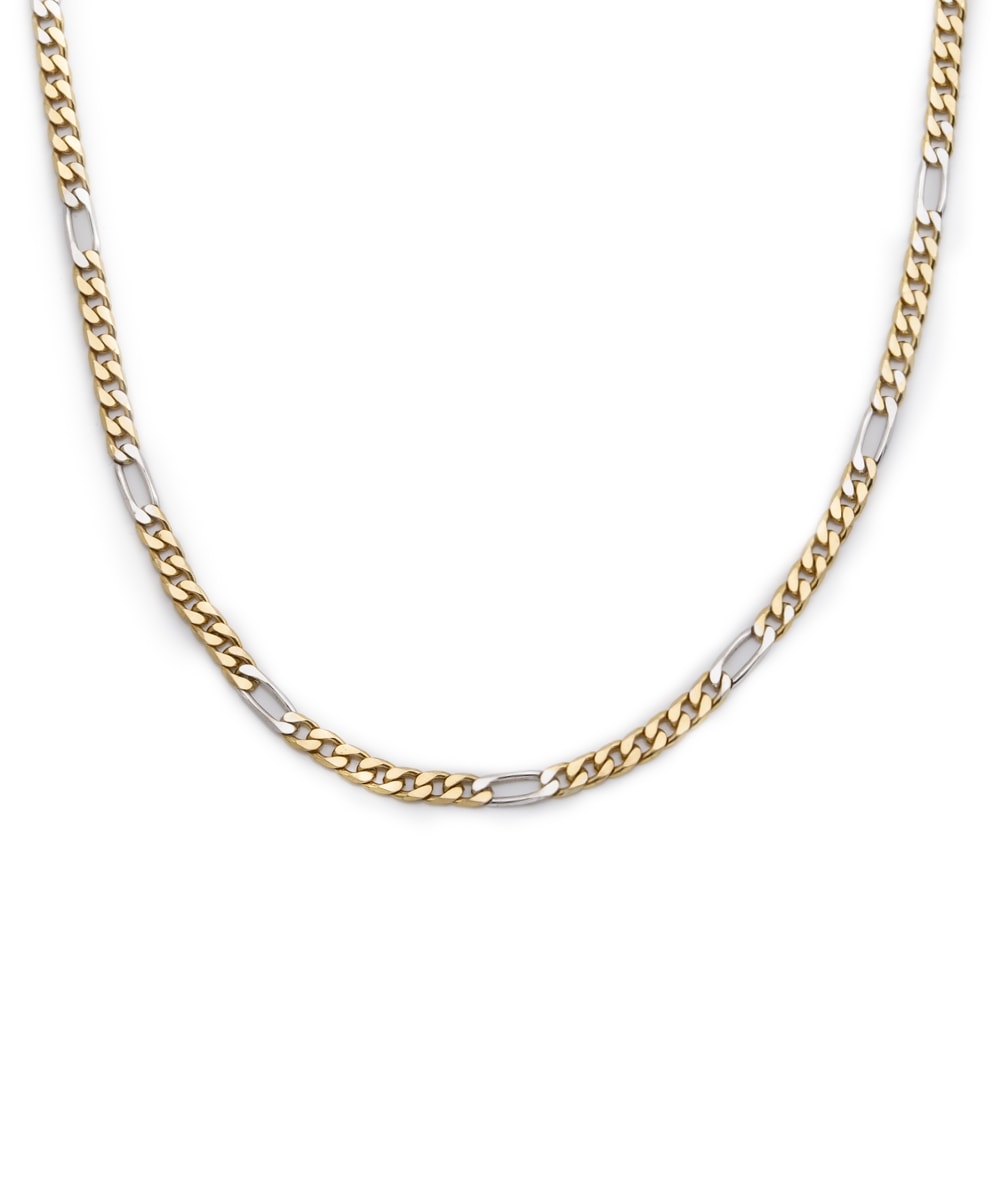 Figarokette 585er Gold bicolor