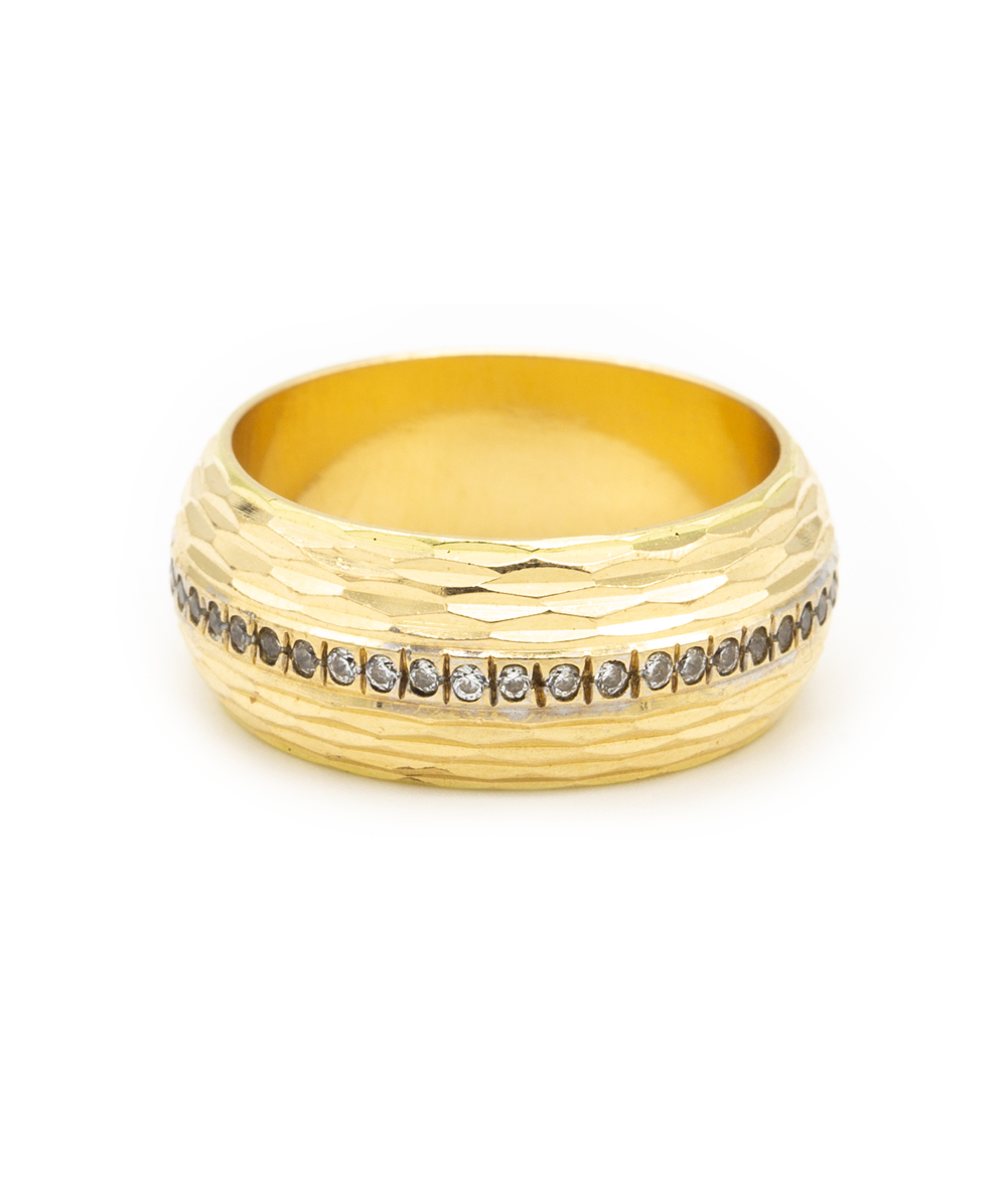 Ring mit Zirkonia 750er Gold bicolor